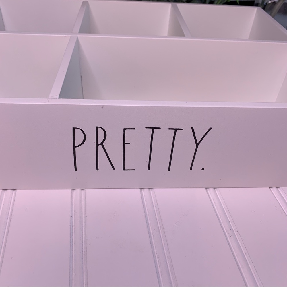 Rae Dunn PRETTY Wood Box Organizer - Picture 3 of 5